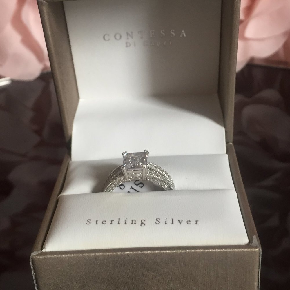 New!  Baguette Cut CZ Ring